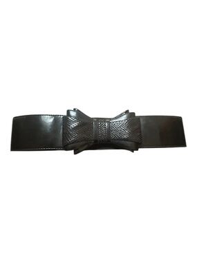 White House Black Market Wide Black Bow Belt